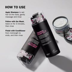 TRUSS Moisturizing Shampoo demonstrates porosity balance for smoother, less frizzy hair.