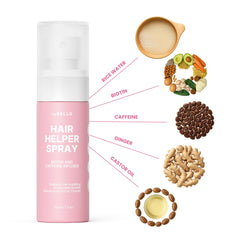 Trybello Hair Helper Spray caffeine-infused formula energizes scalp during use
