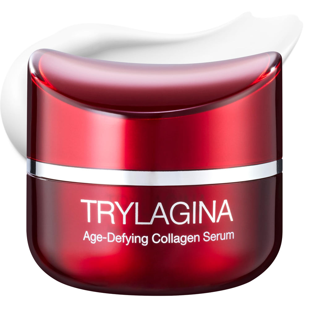 Trylagina 12X serum bottle showing hydration and potential wrinkle reduction.