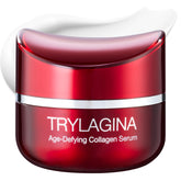 Trylagina 12X serum bottle showing hydration and potential wrinkle reduction.