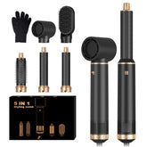 TryLater 5-in-1 hair dryer brush with magnetic heads for versatile styling.