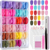 TsMADDTs coffin press-on nails kit with 720 pieces for at-home DIY nails.