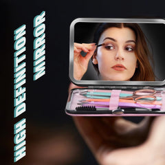 TsMADDTs double-side eyebrow brush to blend brows.