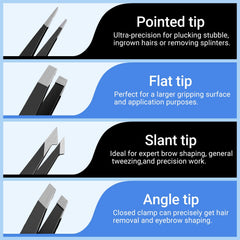 TsMADDTs pointed tweezers ready for precise hair removal and brow shaping.