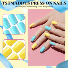 TsMADDTs adhesive nail tabs for easy, clean removal.