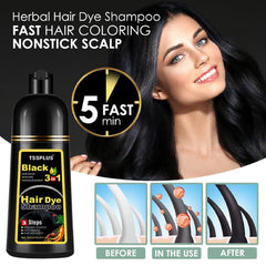 TSSPLUS gray hair coverage close-up with natural shine.