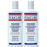 Tu Salud Plus Folicure Conditioner bottle pour demonstrates easy distribution for even conditioning.