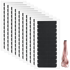 Tucnoeu hair extension tape with clear adhesive for discreet hold.