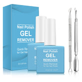 Tudiqe 2-pack gel nail polish remover bottle shown for quick removal