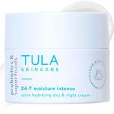 TULA 24-7 Moisture Intense cream jar close-up showing rich hydration for the skin