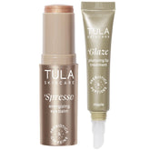 TULA Americano Spresso Eye Balm application shows instant under-eye wakeup for a refreshed look