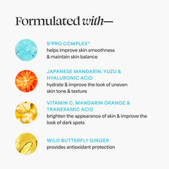 TULA Bright Start application image shows smooth layering under SPF