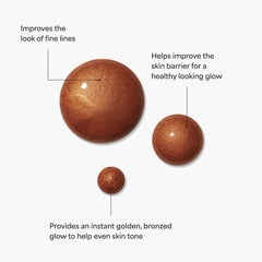 Close-up of the swirl shows a luminous bronze tint blending seamlessly.