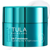 TULA Chrome Day-Night Cream bottle front emphasizes premium hydration