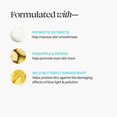 Swatch on skin showing non greasy gel texture and dewy finish