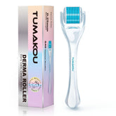 TUMAKOU Derma Roller for face use with smooth, gentle action.