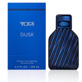 TUMI DUSK bottle reveals a woody aromatic fragrance profile for confident daily wear.