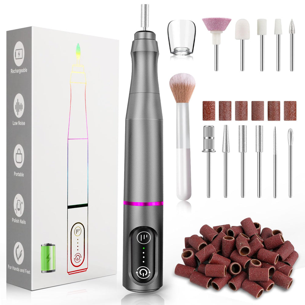 TUOBEO cordless nail drill in a compact design for easy on-the-go manicures.