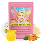Turmeric Cleansing Pad close-up showing foaming exfoliation action.
