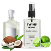 Twins Impression Virgin Island Water bottle close-up highlighting citrus freshness