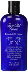 Two Old Goats Lotion 4 bottle closeup promotes smooth, nourished skin daily.