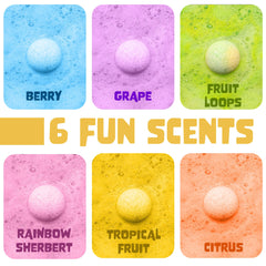 Two Sisters Valentines bath bomb features fruity scents.