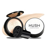 TWWKDD Hush Foundation bottle close-up, natural finish for all-day wear
