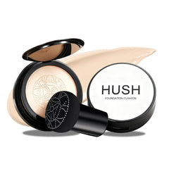 TWWKDD Hush Foundation bottle close-up, natural finish for all-day wear