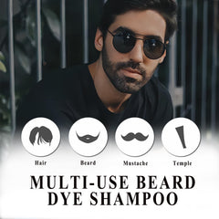TYAYW beard dye shampoo bottle highlights dual action cleansing and color care