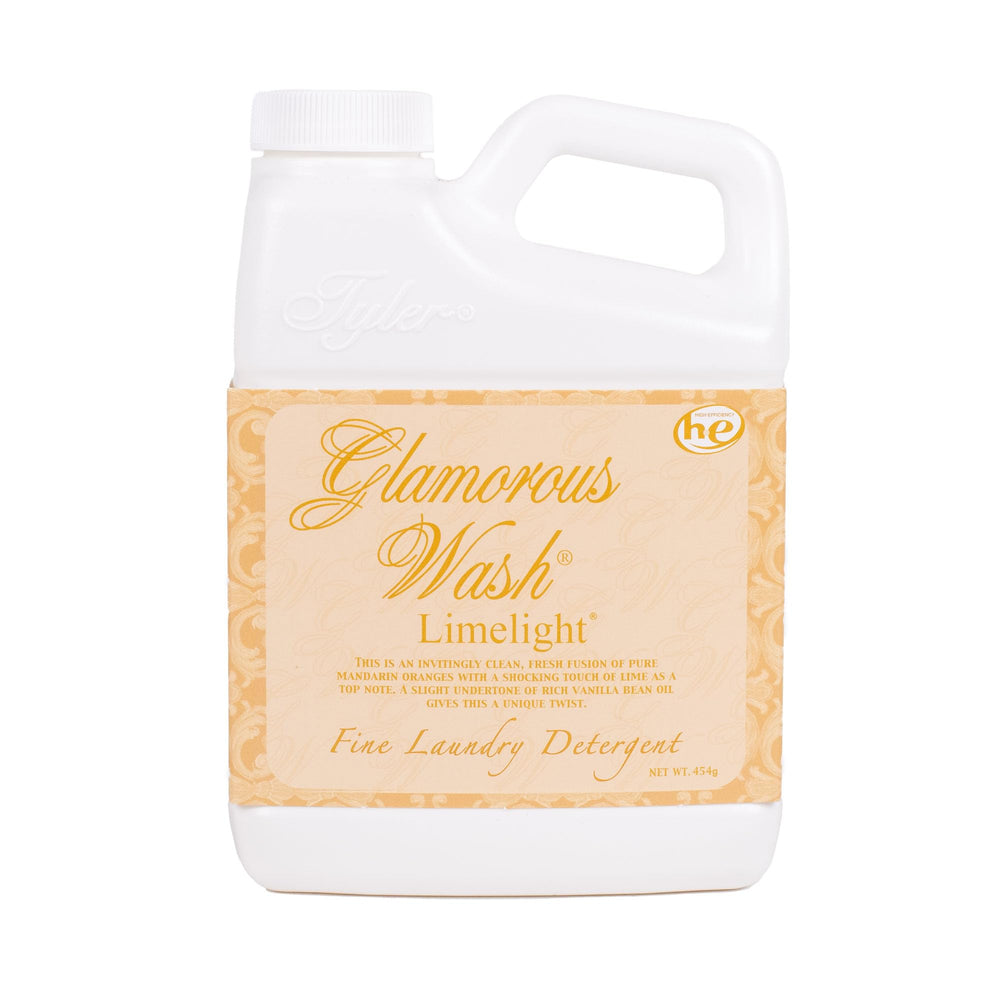 Tyler Candle Company Limelight bottle pour highlights fresh mandarin-lime fragrance for laundry