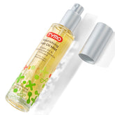 TYMO Argan Hair Oil Spray bottle close-up showing even, grease-free application for smooth hair
