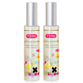 TYMO heat protectant argan oil bottle shields hair before heat styling.