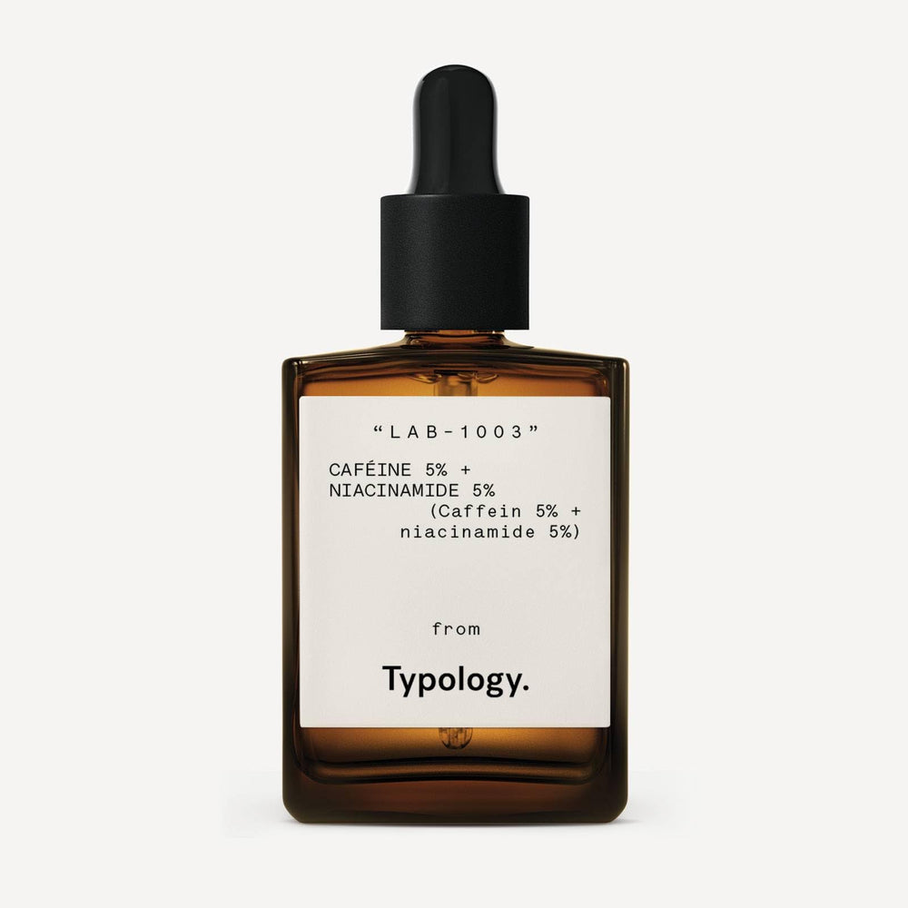 Typology eye serum bottle hydrates the delicate eye area with a lightweight drop formula