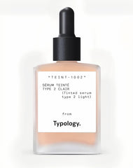 TYPOLOGY Tinted Serum bottle pour for precise application and natural glow