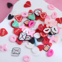 Tyuimhx valentines 3D clay slices grid provides vibrant accents for DIY manicures.