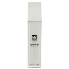 U Beauty Resurfacing Compound bottle front, premium packaging for daily anti-aging routine