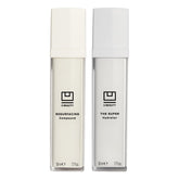 U Beauty Resurfacing Compound bottle close-up, brightening and refining skin texture.