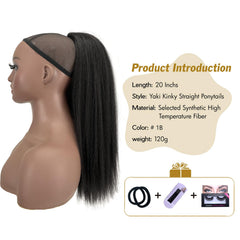 UAmy hair thick full-bodied Yaki ponytail showing added volume