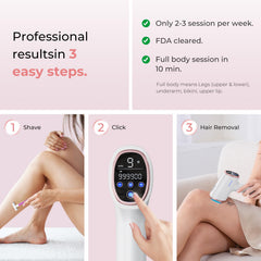 Ubroo IPL smart touchscreen display for easy control.