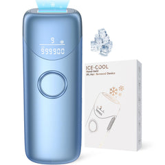 Ubroo laser hair removal device cools skin with ice-touch for comfortable treatment.