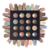 UCANBEMAKEUP Baked Eyeshadow Palette open-front reveals 16 versatile shades for day-to-night looks