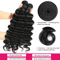 Uesoels 20-inch weft detail highlights tight construction and minimal shedding