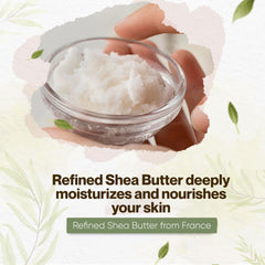 Close-up of uh*Roh*Muh shea butter texture showing creamy consistency.
