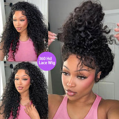 UJDZLNC deep wave wig with hidden strap ensures secure daily wear.