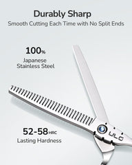 ULG 30-tooth seamless thinner reduces bulk without shortening length.
