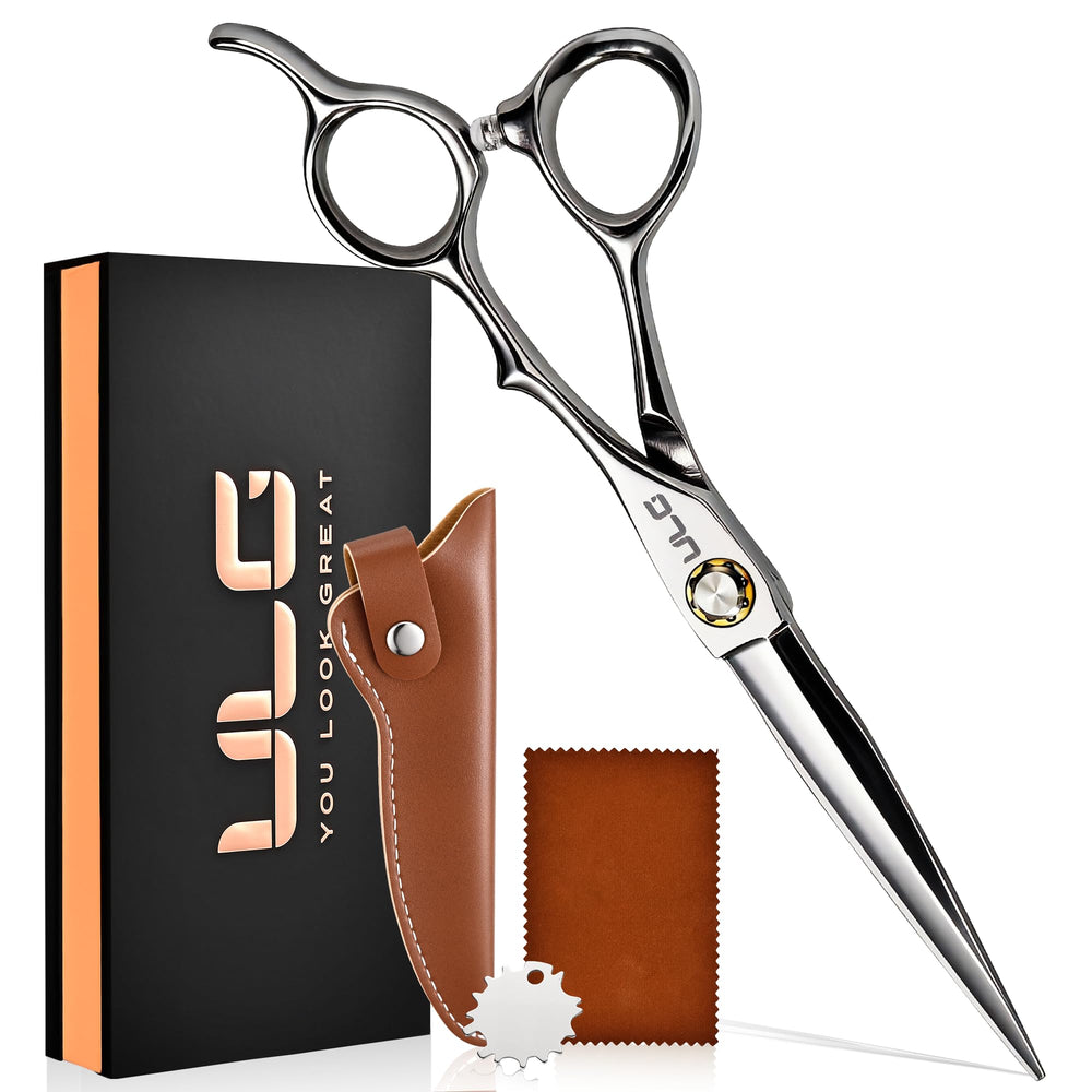 ULG 6.9-inch scissors focusing on blade edge for precise cuts