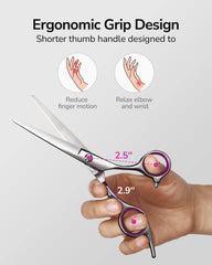 ULG blue sapphire pivot accent on premium barber shears