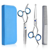ULG hair cutting scissors with round tip for safe home trims.