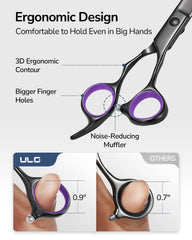 ULG thinning scissors close-up showing texture for subtle styling