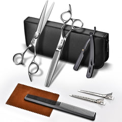 ULG hair cutting scissors set 7 inch with sharp blades for precise at-home cuts.